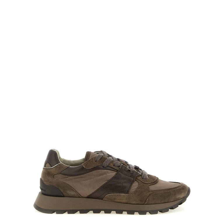 Brunello Cucinelli Bicolor Calfskin Athletic Sneakers - Women