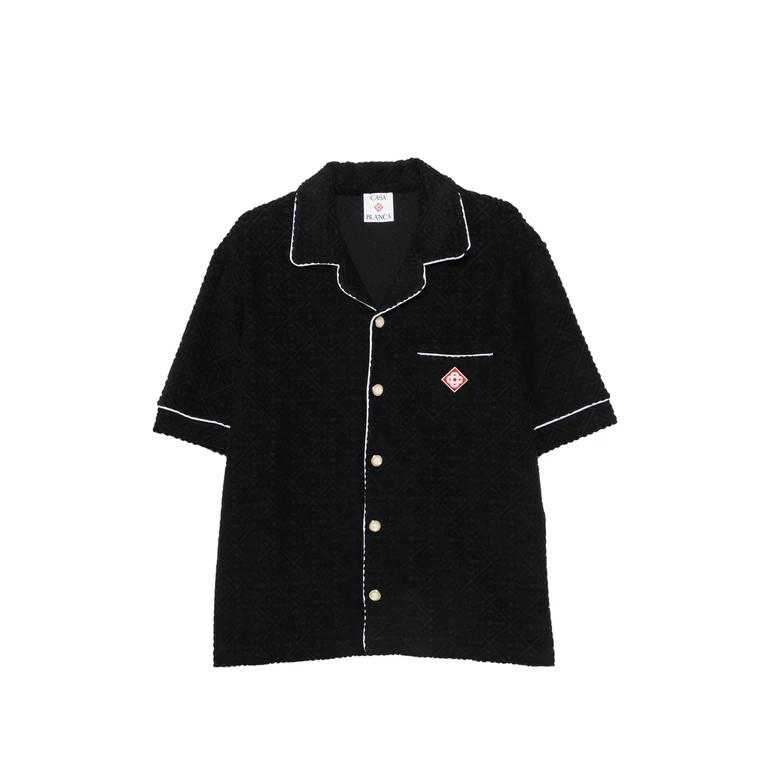 Casablanca Contrast-trim Logo-patch Shirt