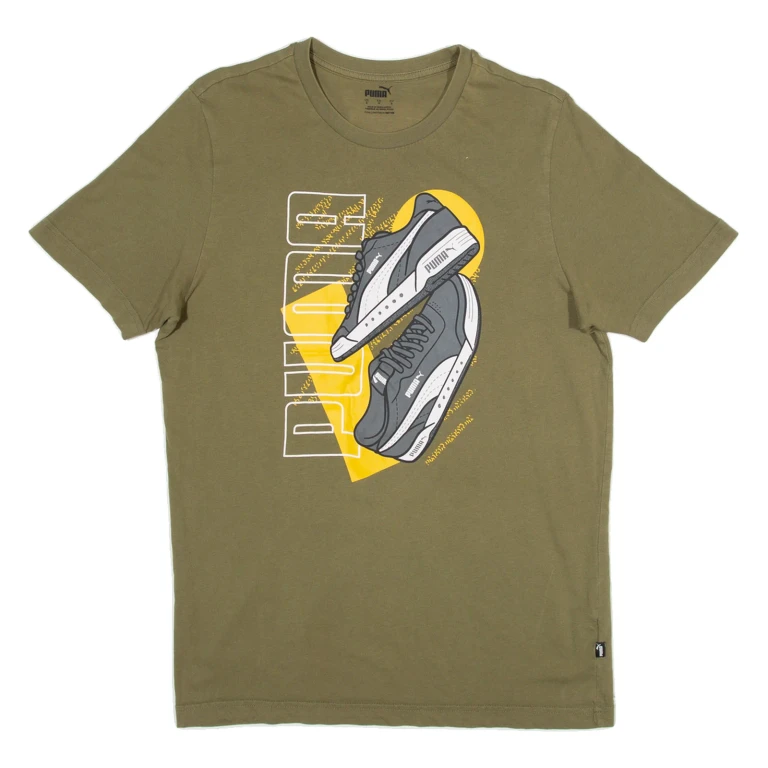 PUMA Mens T-Shirt Green S