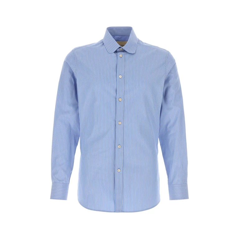 Valentino Garavani 7v3abr60ay9 Scj Rigacelestebiancoblu Exterior: Cotton Camicie