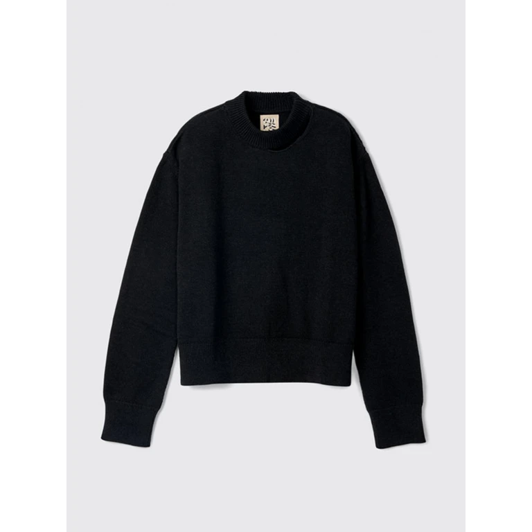 Sweater Men color Black (AU00011-002MELANGEKNITSWEATER0)