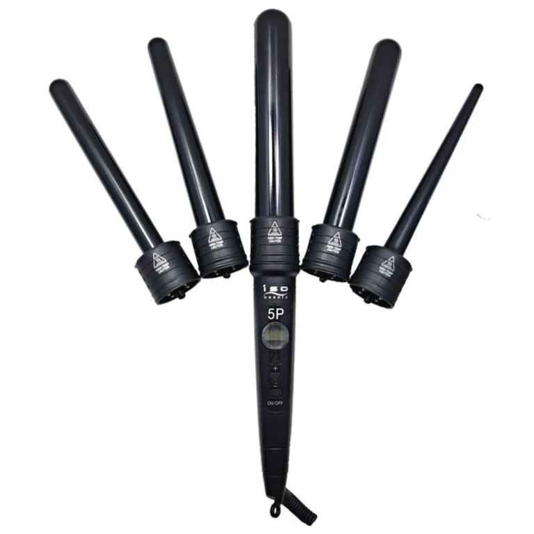 The 5P 5-in-1 Digital Pro Interchangeable Ceramic Curling Wand Set