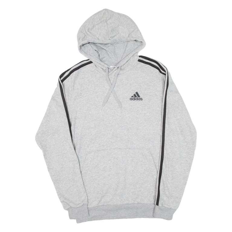 ADIDAS Mens Grey Hoodie S