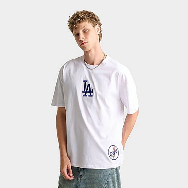 Pro Standard Men's Los Angeles Dodgers MLB Wingspan T-Shirt in White/Dodger Blue Size: Small
