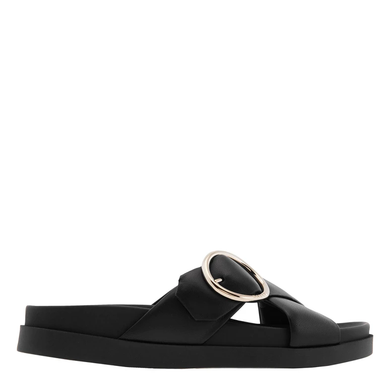 Bally Elida Leather Slide Sandals