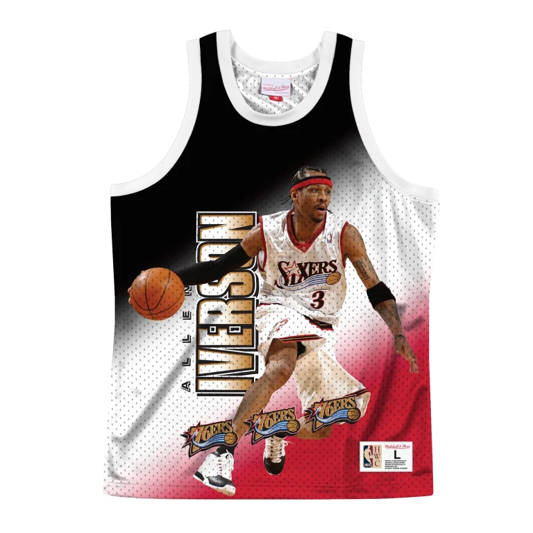 Men's NBA Behind The Back Tank Philadelphia 76Ers Allen Iverson
