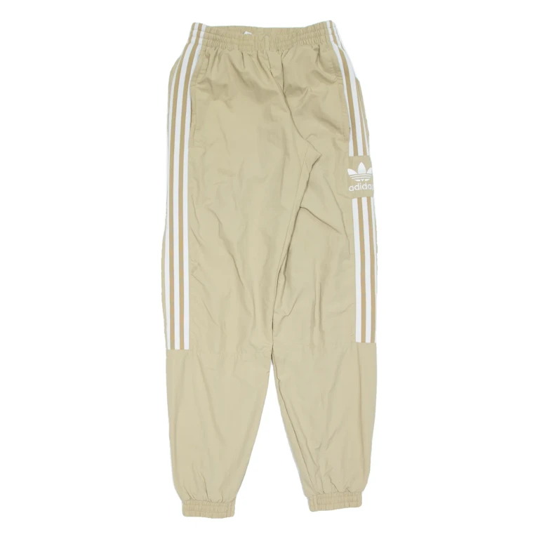 ADIDAS Womens Track Pants Beige Tapered XS W24 L31