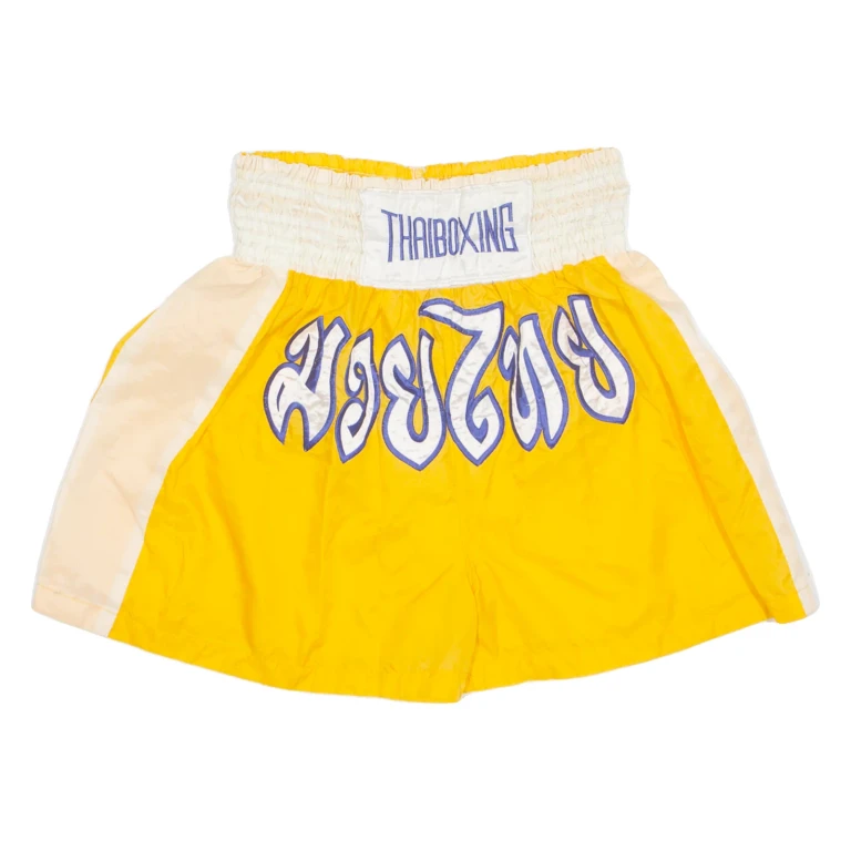 Thai Boxing Mens Sports Shorts Yellow Relaxed M W26