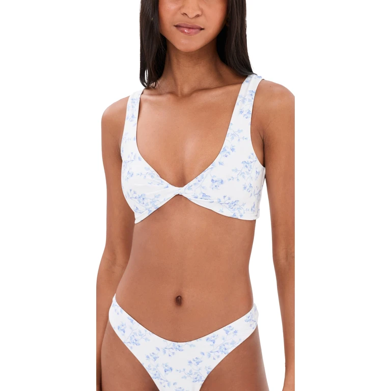 CAROLINE CONSTAS Ariella Bikini Top Blue White XXS