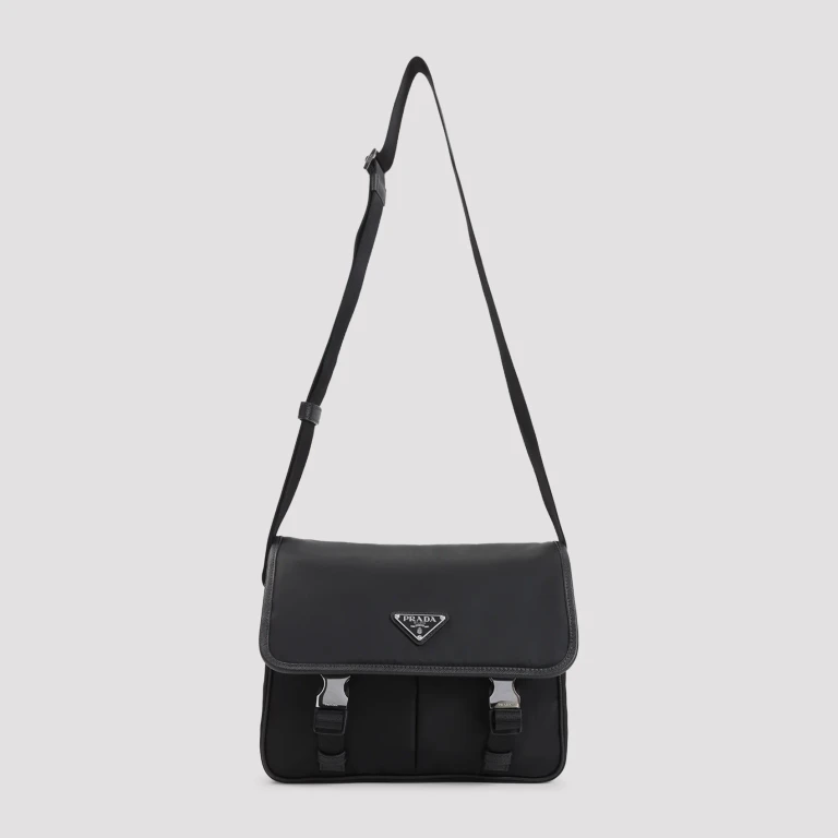 Re-Nylon and Saffiano Shoulder Bag
