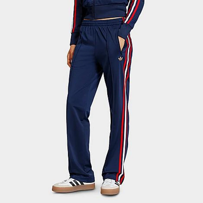 adidas Women's Originals Firebird Classic Track Pants in Night Indigo/Better Scarlet/White Size: XXS