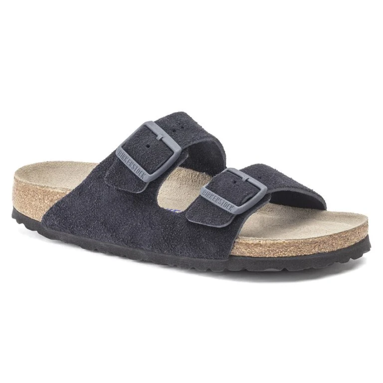 Arizona Soft Footbed Suede Leather Midnight Sandals