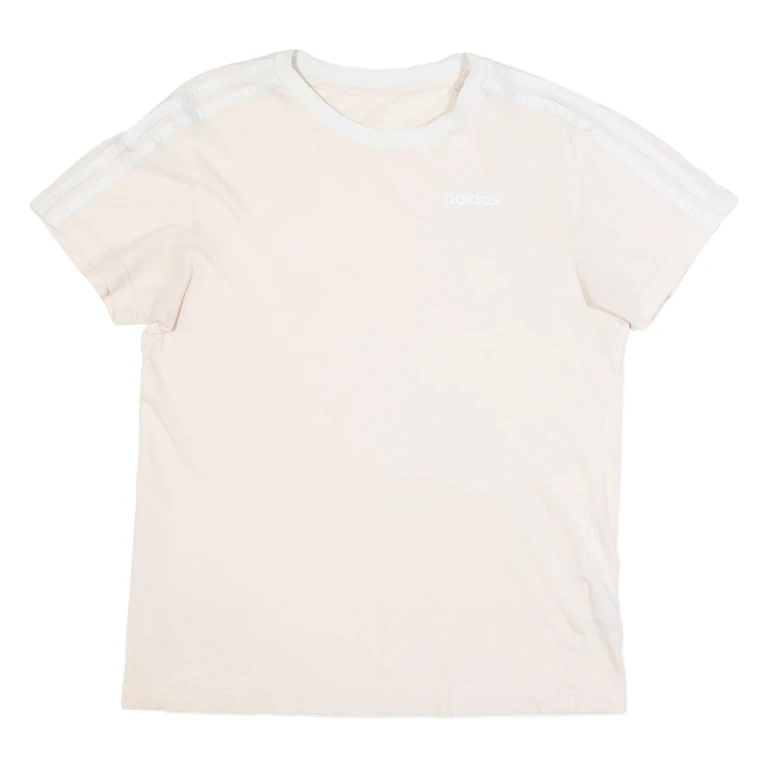 ADIDAS Womens T-Shirt Pink XS