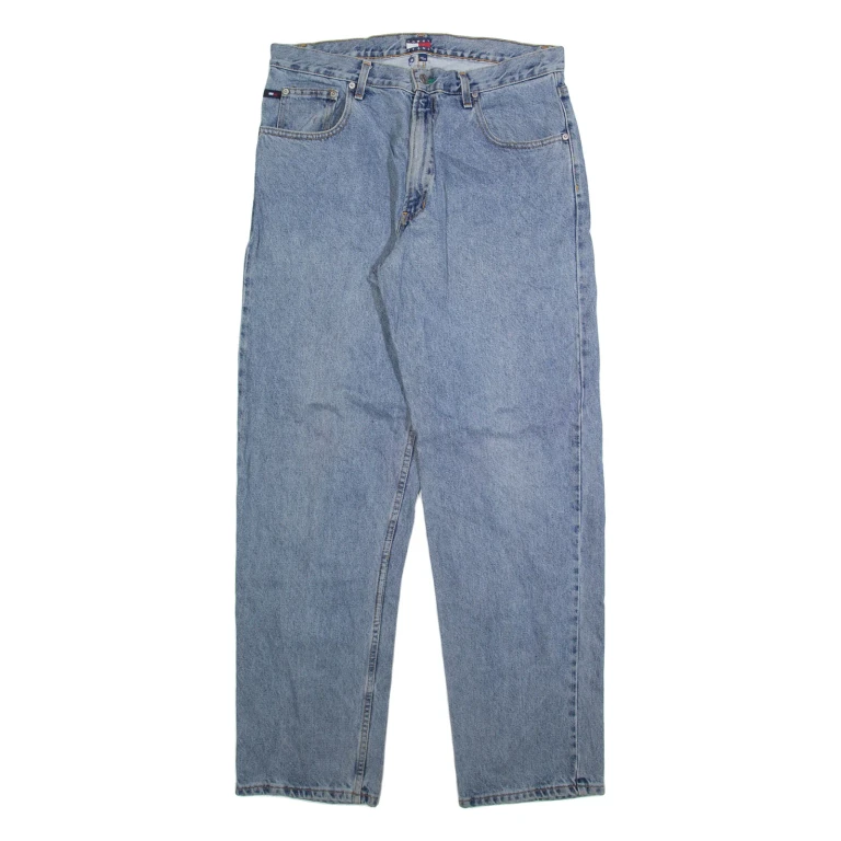 TOMMY HILFIGER Mens Jeans Blue Regular Straight W34 L34