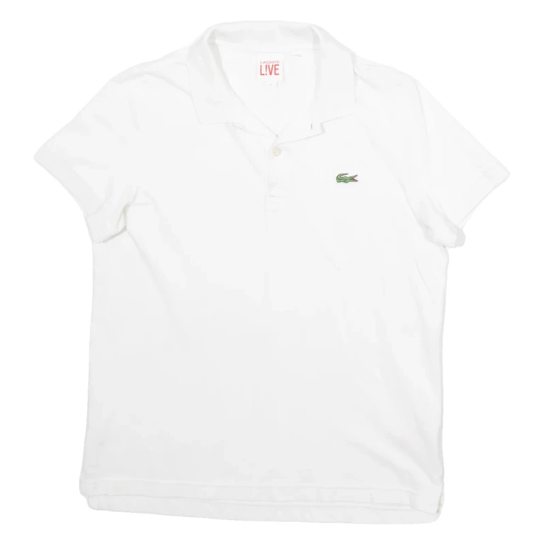 LACOSTE LIVE Mens Polo Shirt White S