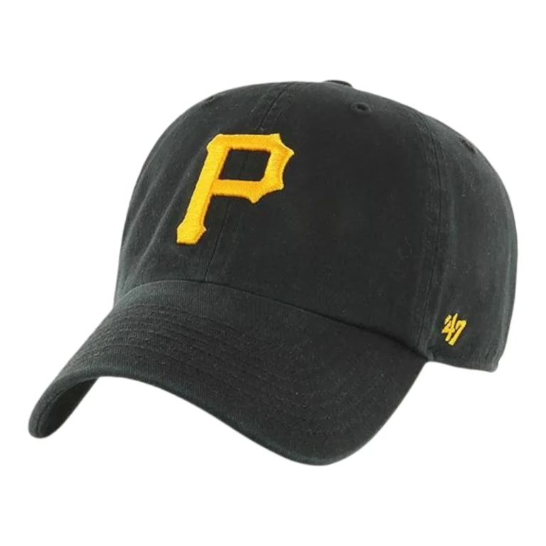 Clean Up Pittsburgh Pirates Strapback Hat - Black Adjustable Cap