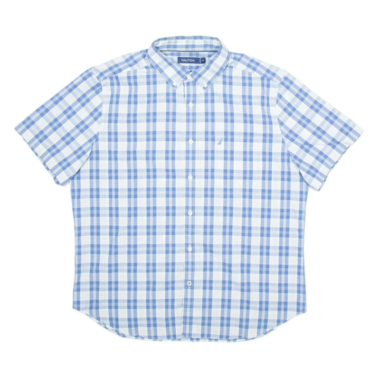NAUTICA Mens Shirt Blue Check L