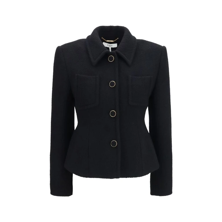 Chloé Black Wool Oves Aries Blazer Clothing - Women