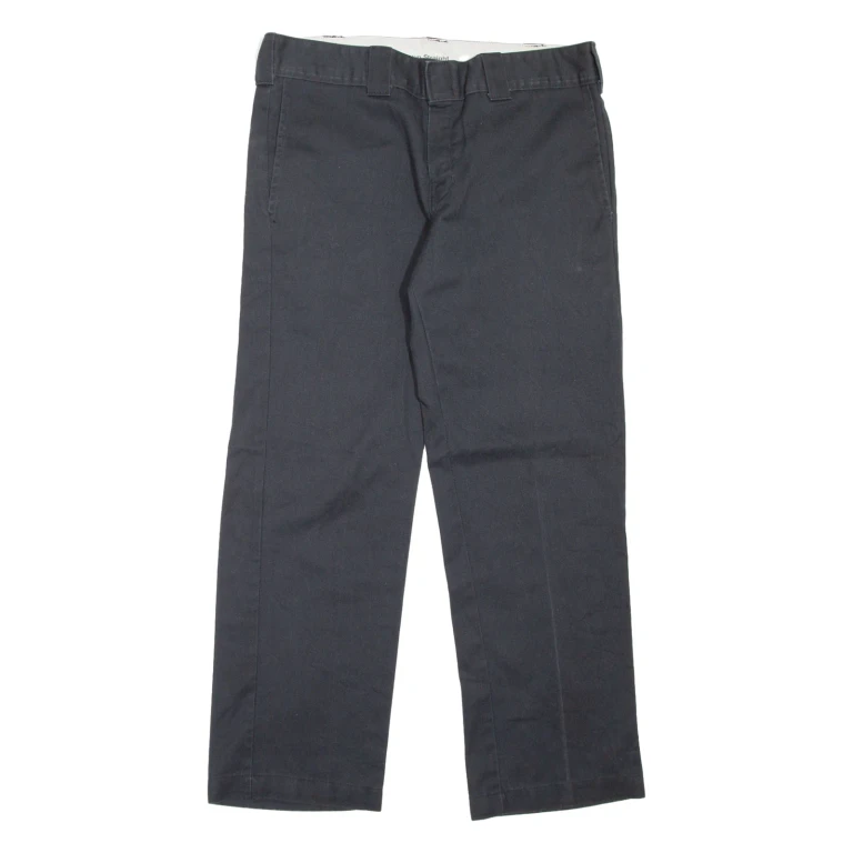 DICKIES Workwear Mens Trousers Black Slim Straight W30 L33