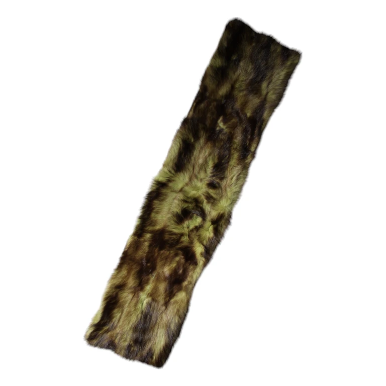 Dolce & Gabbana Multicolor Fur Shawl Neck Wrap Cover Collar Scarf Rat Mousquet - Women