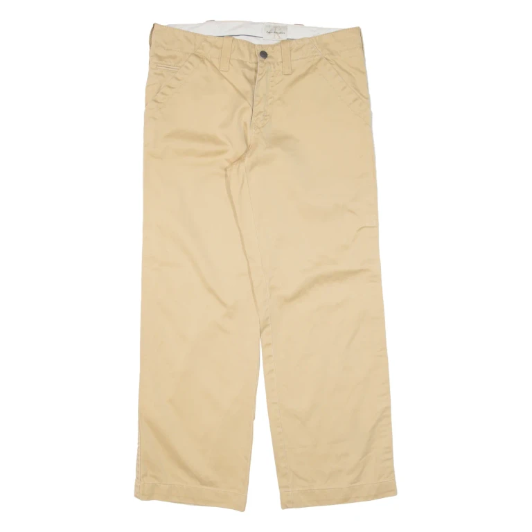 CALVIN KLEIN JEANS Womens Trousers Beige Loose Straight W31 L28