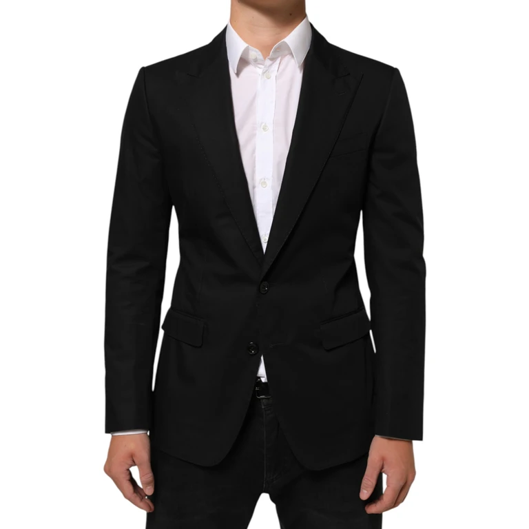 Dolce & Gabbana Black Wool 2 Buttons Suit Men Jacket Blazer - Men