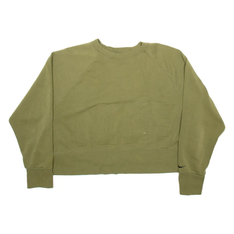 NIKE Cropped Womens Sweatshirt Green L
