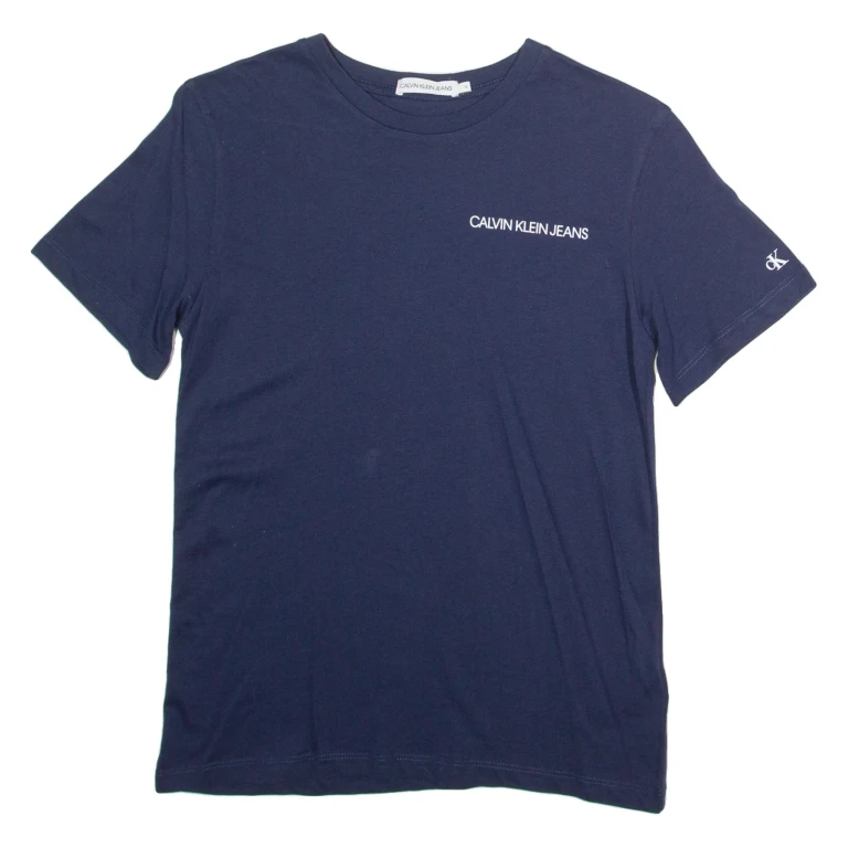 CALVIN KLEIN JEANS Womens T-Shirt Blue UK 12