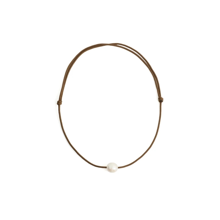 Zoe Chicco Baroque Pearl Paracord Necklace 14k Yellow Gold One Size