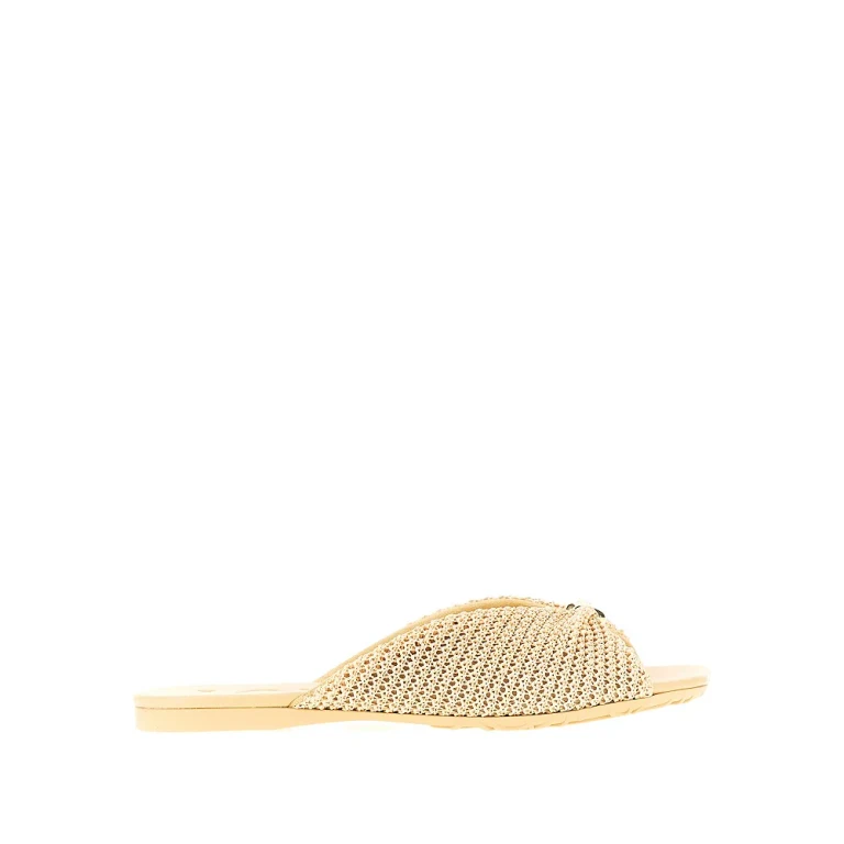'Pebble Soft' raffia-effect slides Woman 36