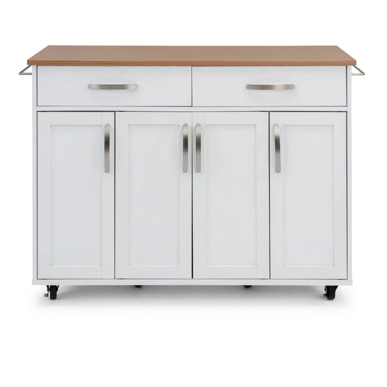 Ella White Kitchen Cart