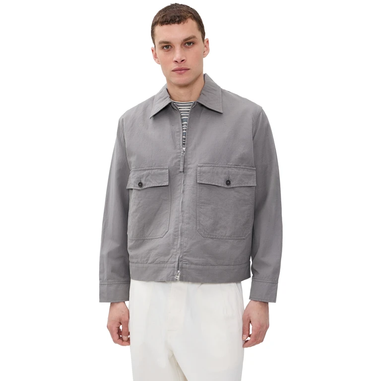 Universal Works Slub Linen Jacket Mid Grey M