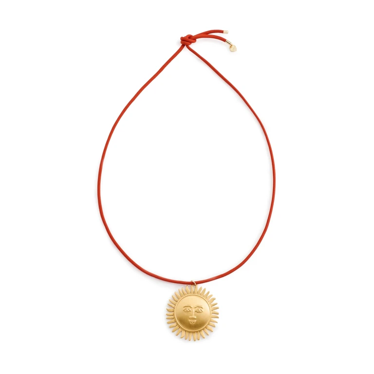 HART Sun Medallion Necklace Blue One Size
