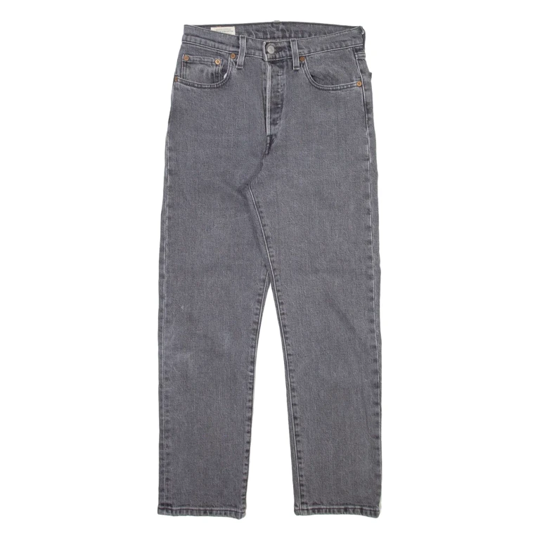 LEVI'S 501 Jeans Womens Grey Regular Straight Stone Wash W25 L26