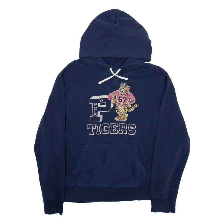 POLO RALPH LAUREN Limited Edition Tigers Mens Blue Hoodie L