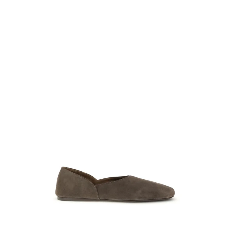 Brown Calf Leather Bos Taurus Ballet Flats - Women