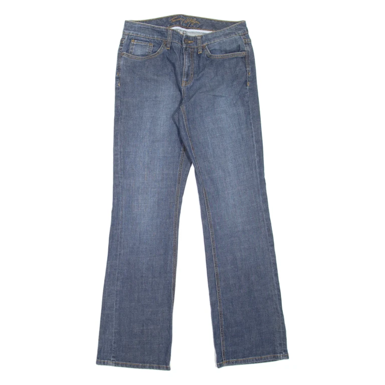 TOMMY HILFIGER Womens Jeans Blue Regular Bootcut Stone Wash W30 L33