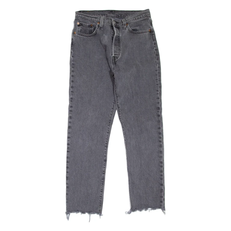 LEVI'S 501 Jeans Womens Grey Regular Straight W28 L28