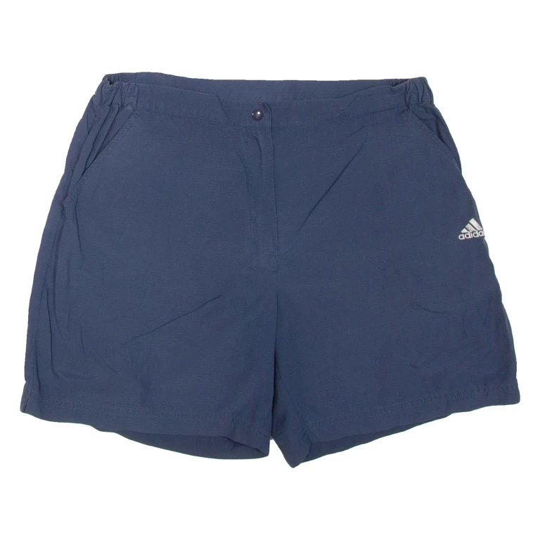 ADIDAS Womens Casual Shorts Blue UK 14 W30