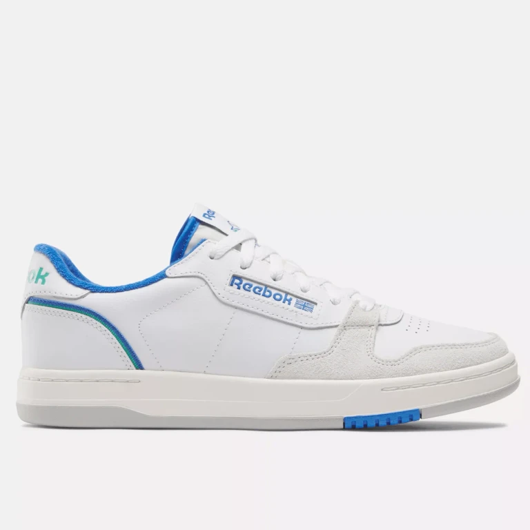 Men's Phase Court Shoes - White/Chalk/Kineticblue