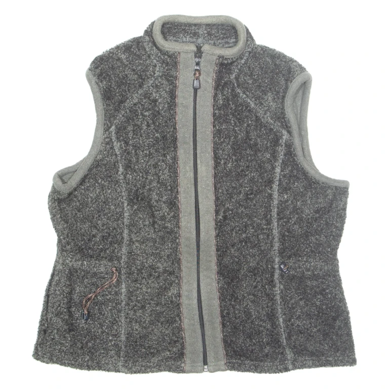 WOOLRICH Womens Fleece Gilet Grey L
