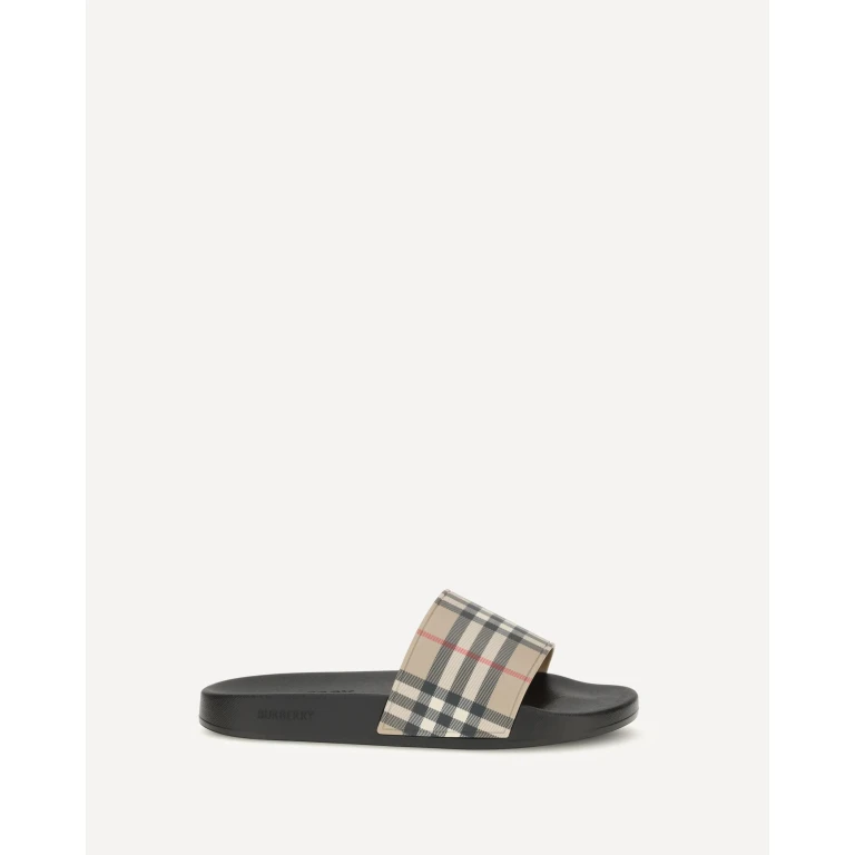 BURBERRY Check Slides Male 44