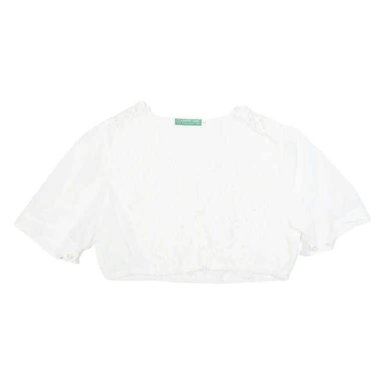 COUNTRY LINE Cropped Womens Blouse White L