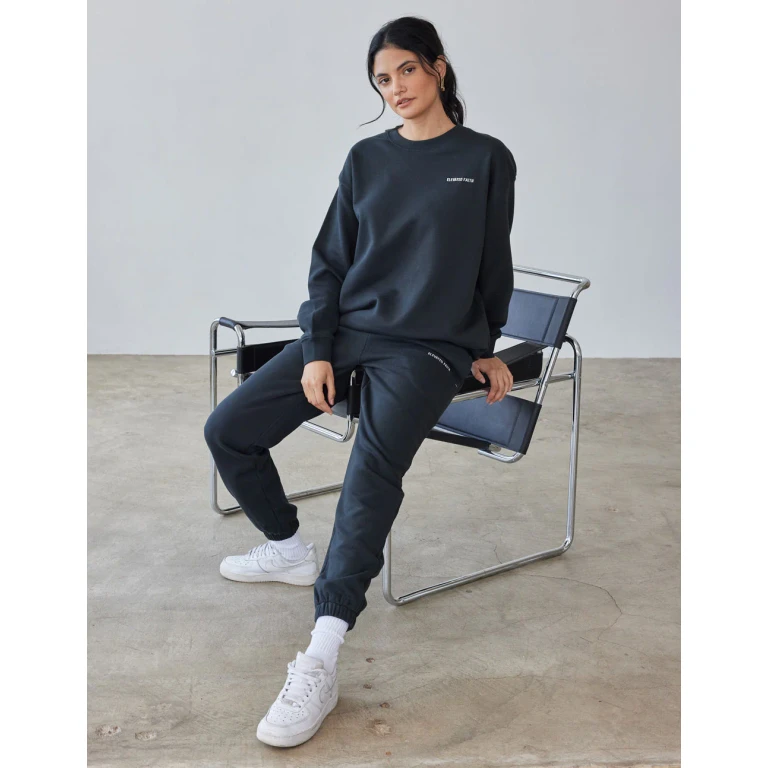 Basics Black Unisex Crewneck