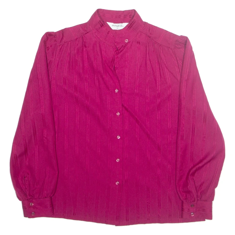 Womens Shirt Pink Collared Long Sleeve L