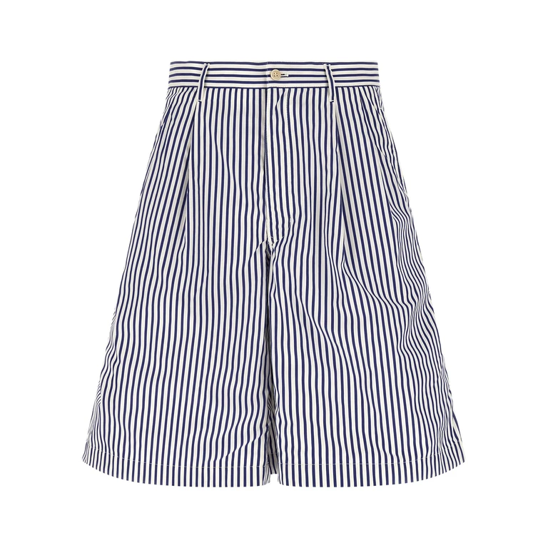Comme des Garçons Blue Cotton Bermuda Shorts - Men