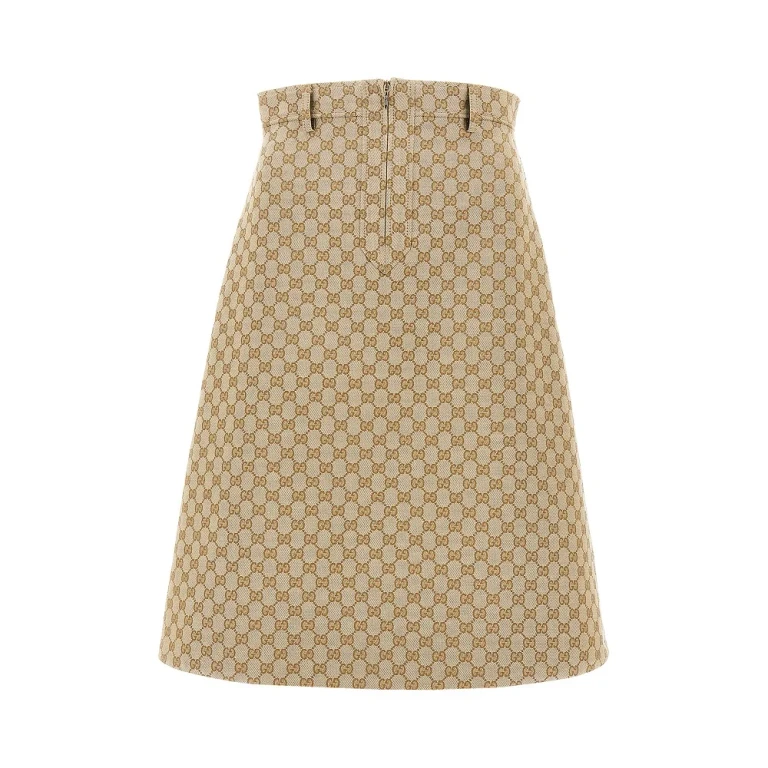 GUCCI GG canvas A-line skirt Woman 44