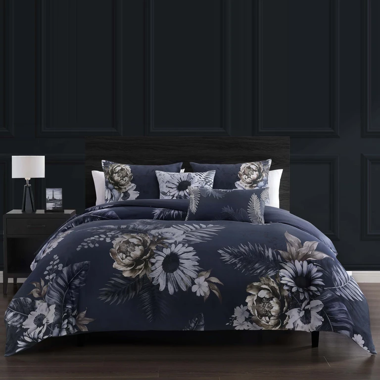 Forget Me Not 5 Piece Reversible Comforter Set
