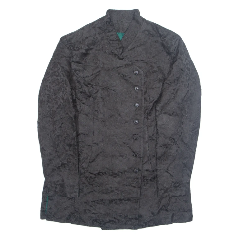 Eastern Inspired Womens Blazer Jacket Black Floral S