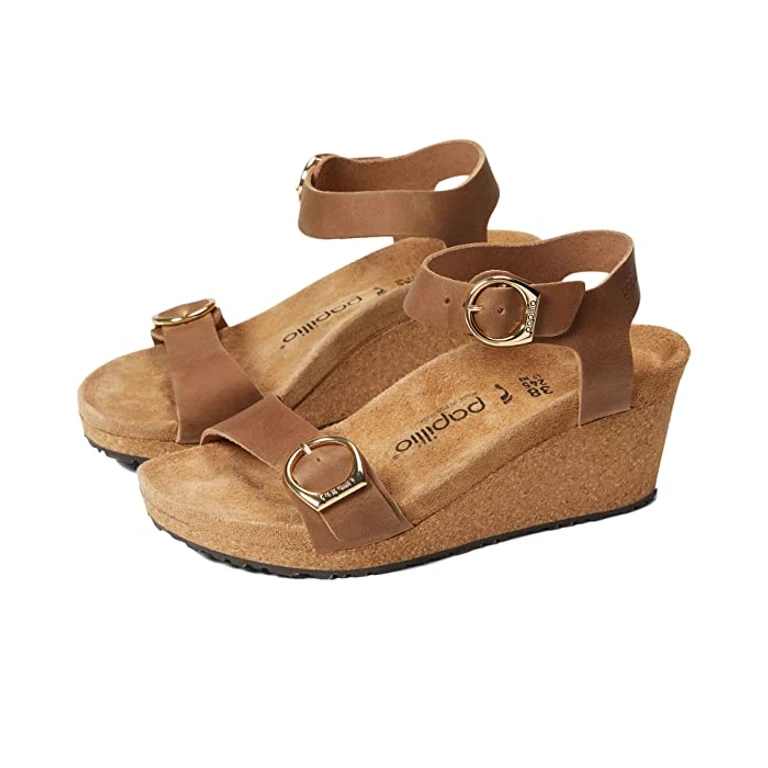Unisex Soley Ring Buckle Natural Leather Cognac